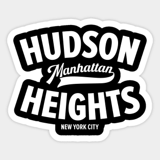 Hudson Heights Minimalist Neighborhood Design -  Manhattan - New York City Sticker